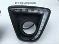 Mazda CX-5 LED daytime running light lamps with electroplated housing, shown in a set of two.