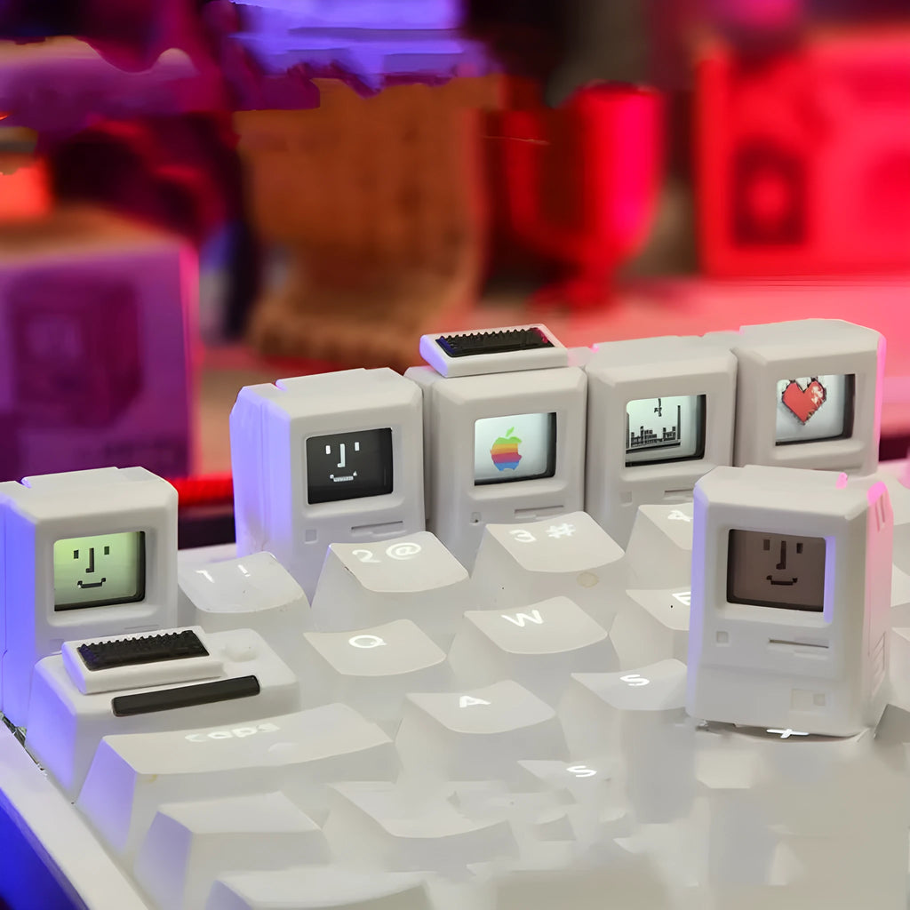 Transparent Macintosh retro mechanical keyboard keycap for Type-C keyboards