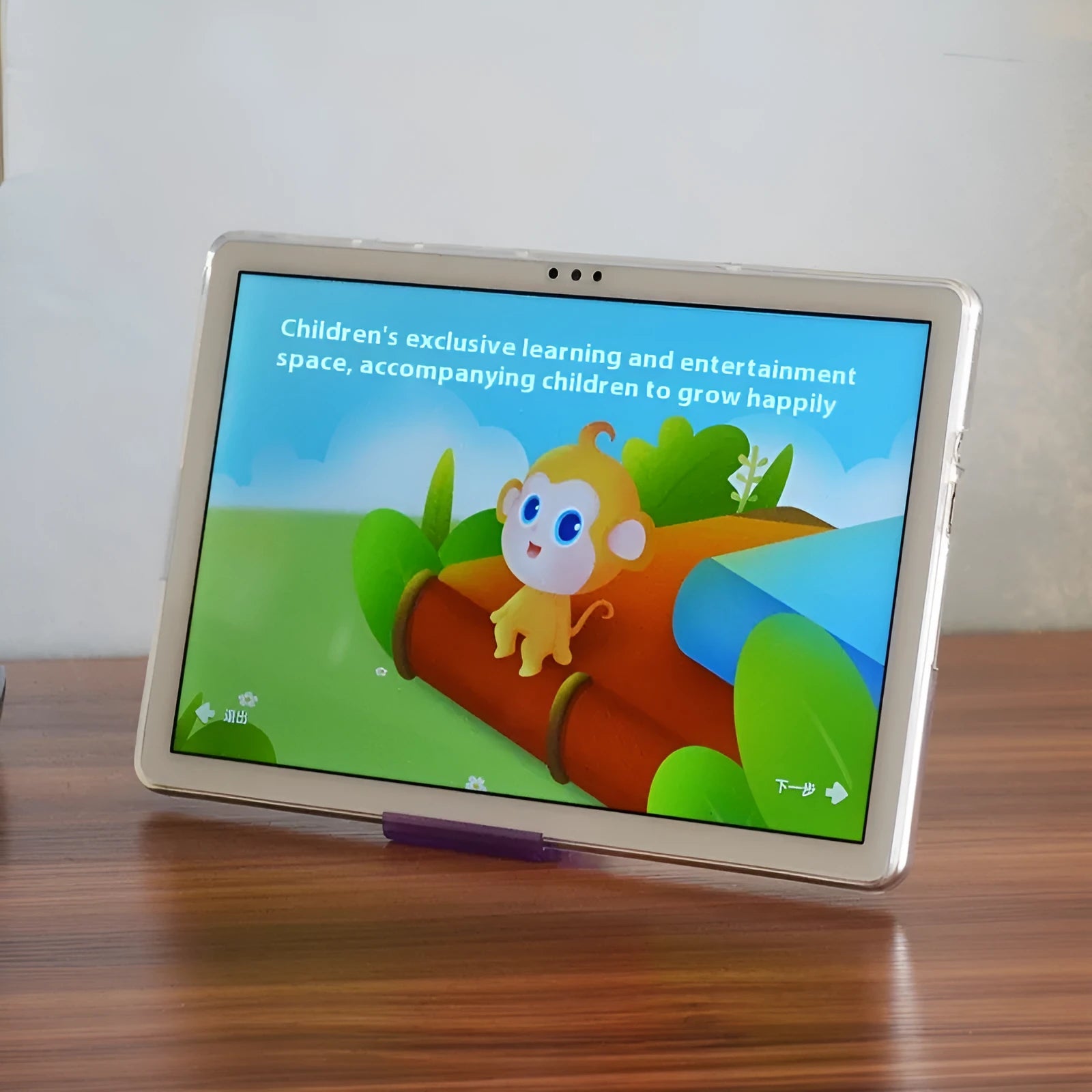 Clear silicone tablet case showing ultra-thin profile and transparent design