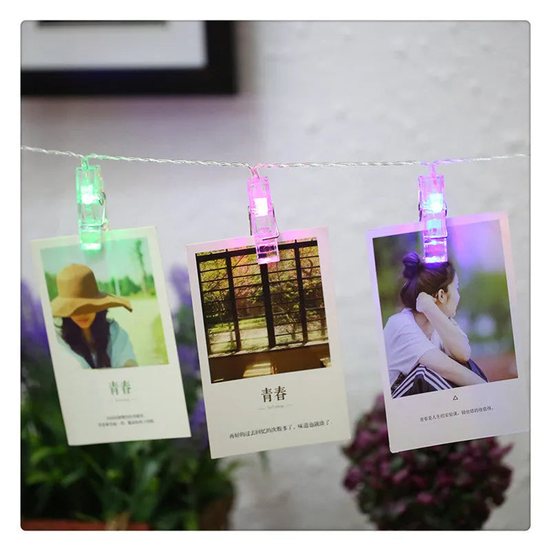 LED clip light string with plastic clips spaced 15cm apart for cake and flower decoration