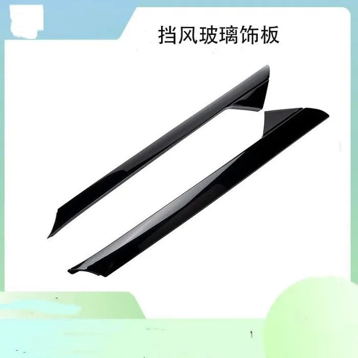 Ford car black front windshield trim panel set with product codes BB5Z-7803144-AA and BB5Z-7803145-AA