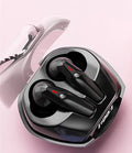 Bluetooth TWS earbuds with power display charging case in black and white colours