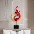 European-style plastic resin phoenix ornament in rose gold, silver, or red colour.