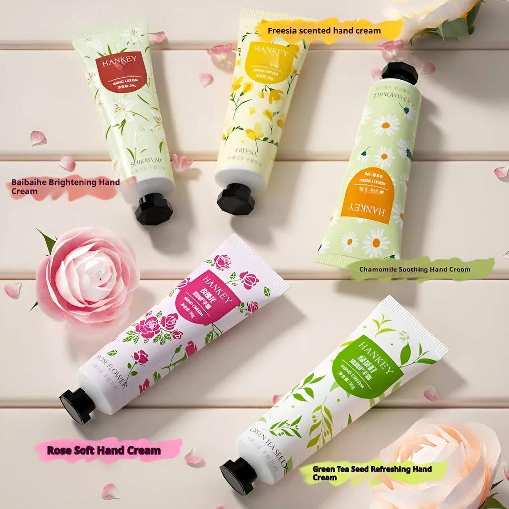 30g tube of fruit hand cream with avocado, chamomile, grapefruit scent options for dry skin