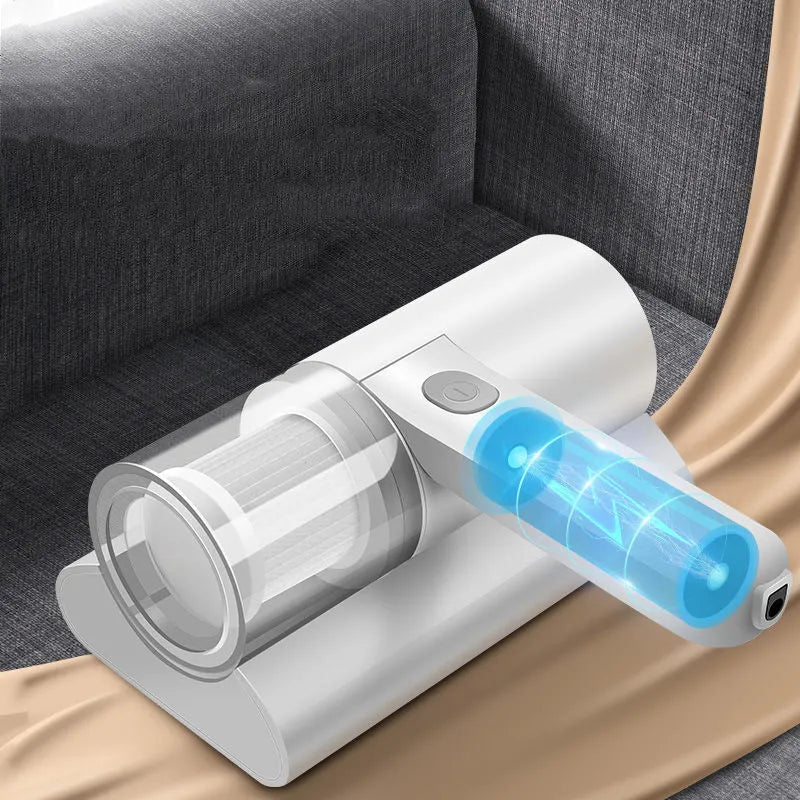 White wireless mite removal instrument with 300W power, ultraviolet sterilization, and USB charging for household beds