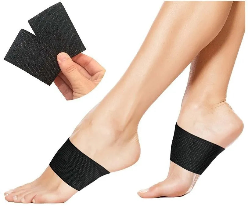 Elastic flat foot support bandage with heart-shaped PU design for arch support