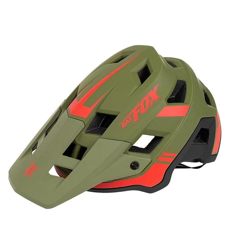 Lightweight integrated bicycle helmet for adults, L size 58-61 cm, available in army green colour