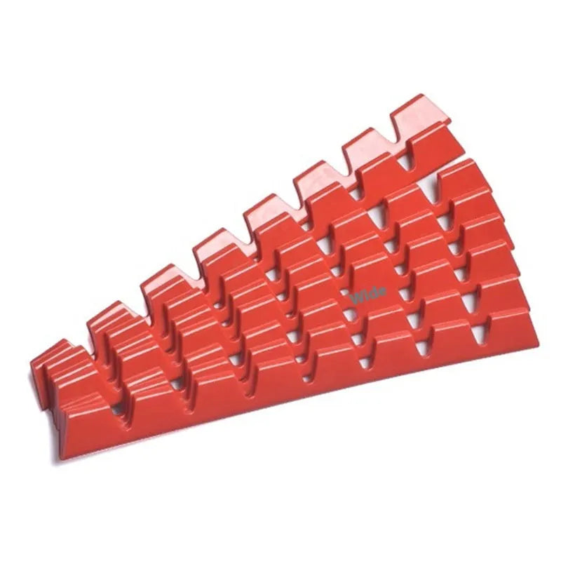 Set of eight black car bumper anti-collision protection bars measuring 30.2 x 2.6 cm each
