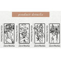 Four-piece iron wall decorative painting set with human body partial design, modern simplicity style, 17 x 10 inches each
