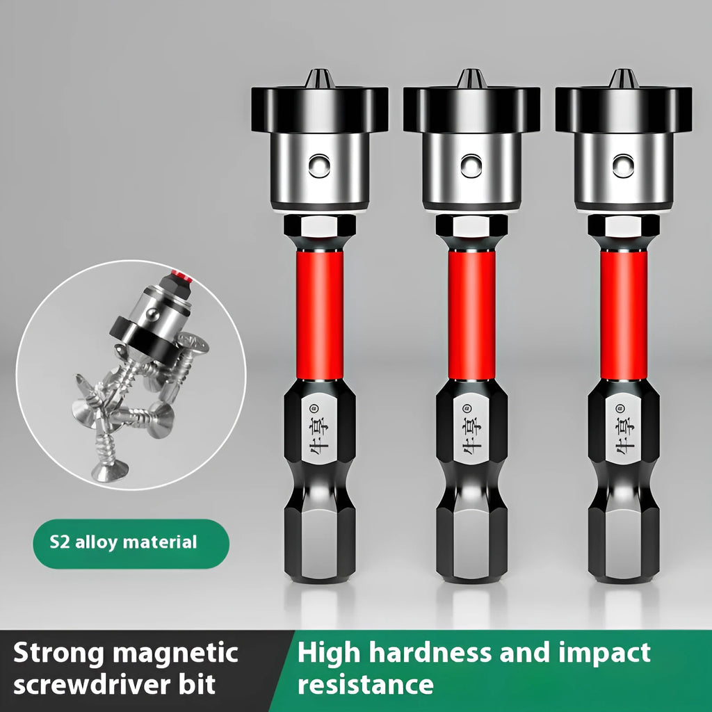 50mm S2 steel strong magnetic positioning bit for electric screwdrivers with high concentricity
