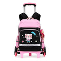 Korean detachable trolley backpack for elementary school students in black or red