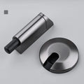Modern zinc alloy invisible door stopper in wedge design mounted on wall