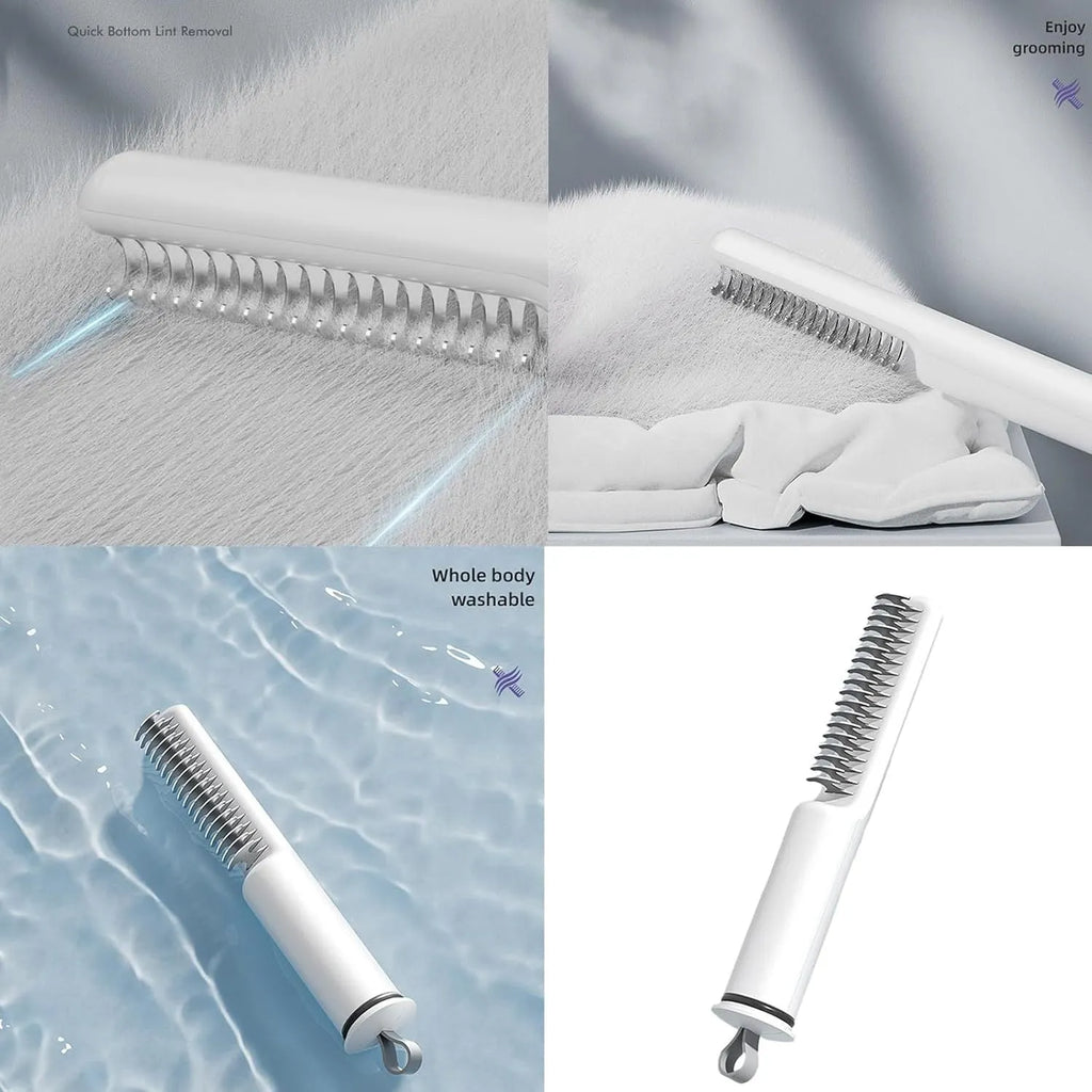 Stainless steel dematting comb for dogs with user-friendly handle in pink or white