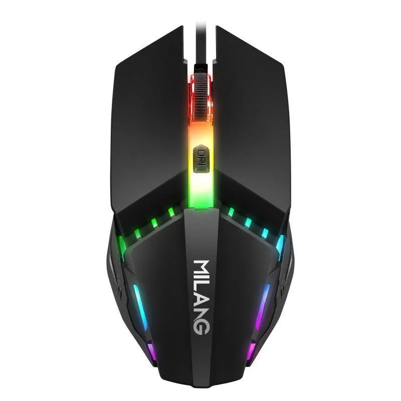 Single-handed mechanical keyboard and optional mouse with 1.5m cable for PC gaming