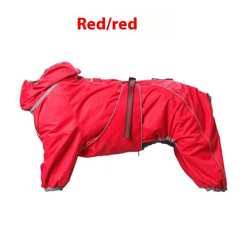 Thickened cotton-padded dog shell jacket in polyester material for winter dog walking