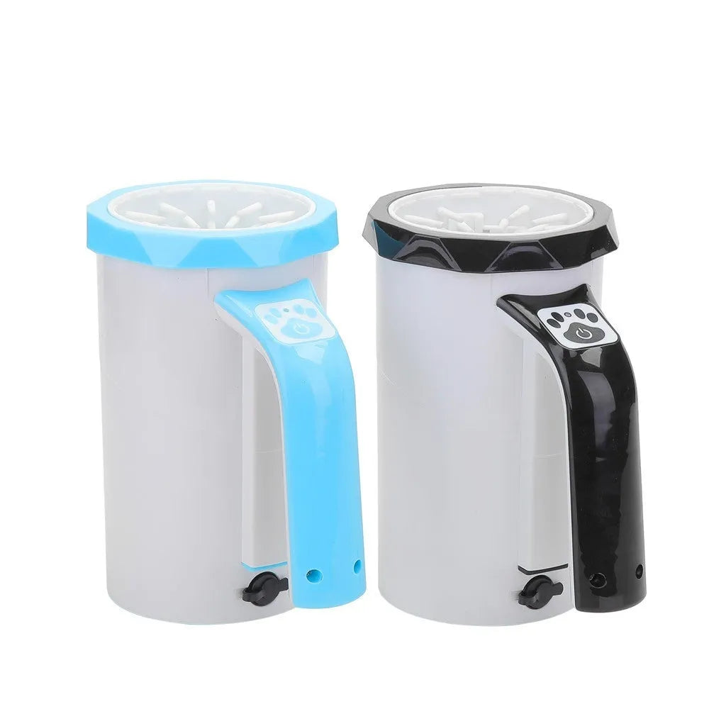 Pet automatic foot washing machine with silicone cup in white and blue colour option