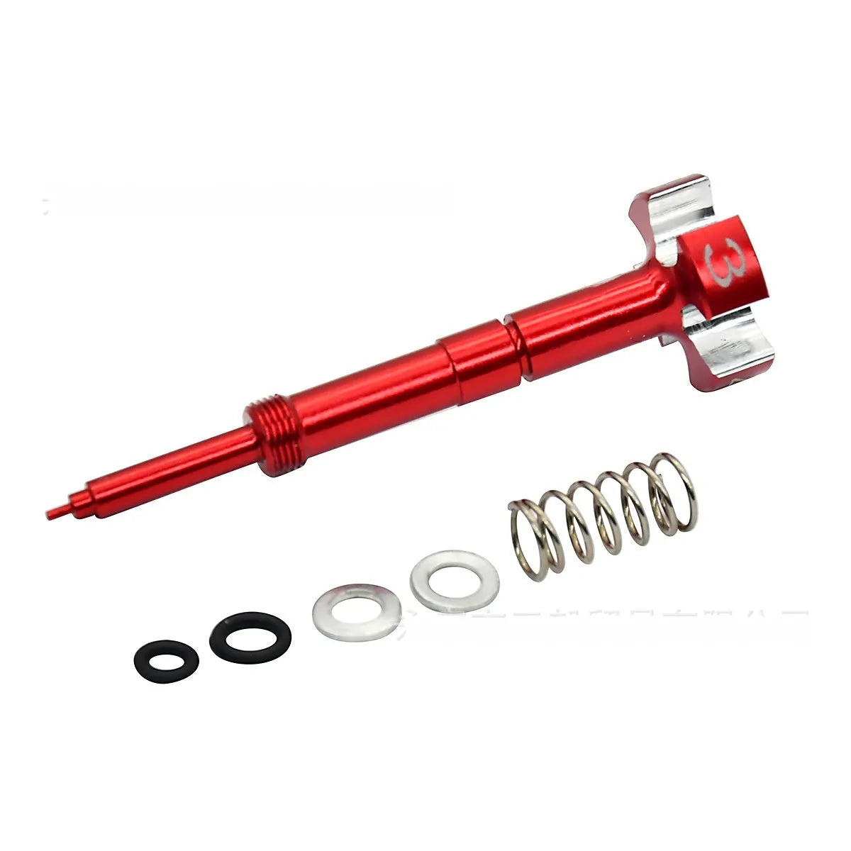 Carburetor mixing ratio adjustable screw in silver metal finish for motorcycle modification