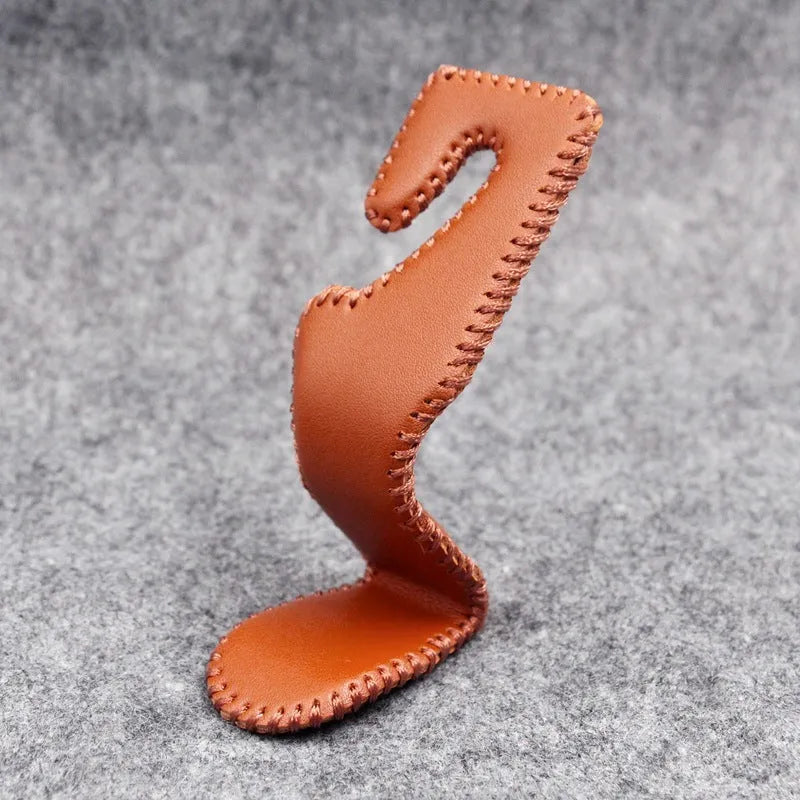 Stainless steel car seat back organiser hook with leather options for vehicle interior storage