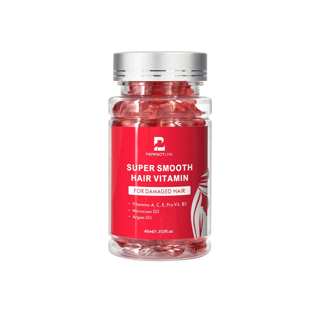 40ml plastic bottle of vitamin nuts hair care essential oil for frizzy hair treatment in six colour options.