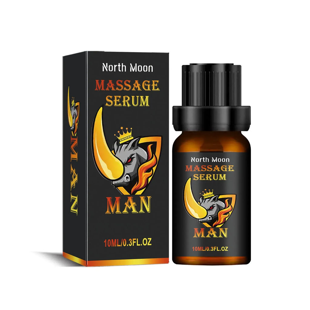 10ml bottle of men's body care essential oil with ginger for massage.