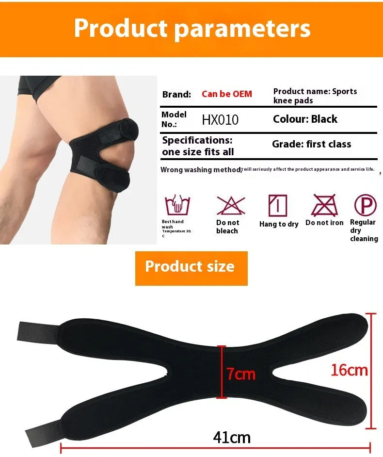 Black shock absorption sports leggings or knee pads for basketball and football.