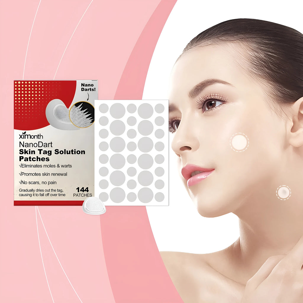 Pack of 144 skin wart invisible repair adhesive patches and one microneedle patch.