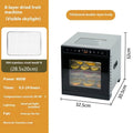 Stainless steel fruit dehydrator with visual skylight window and multiple drying trays