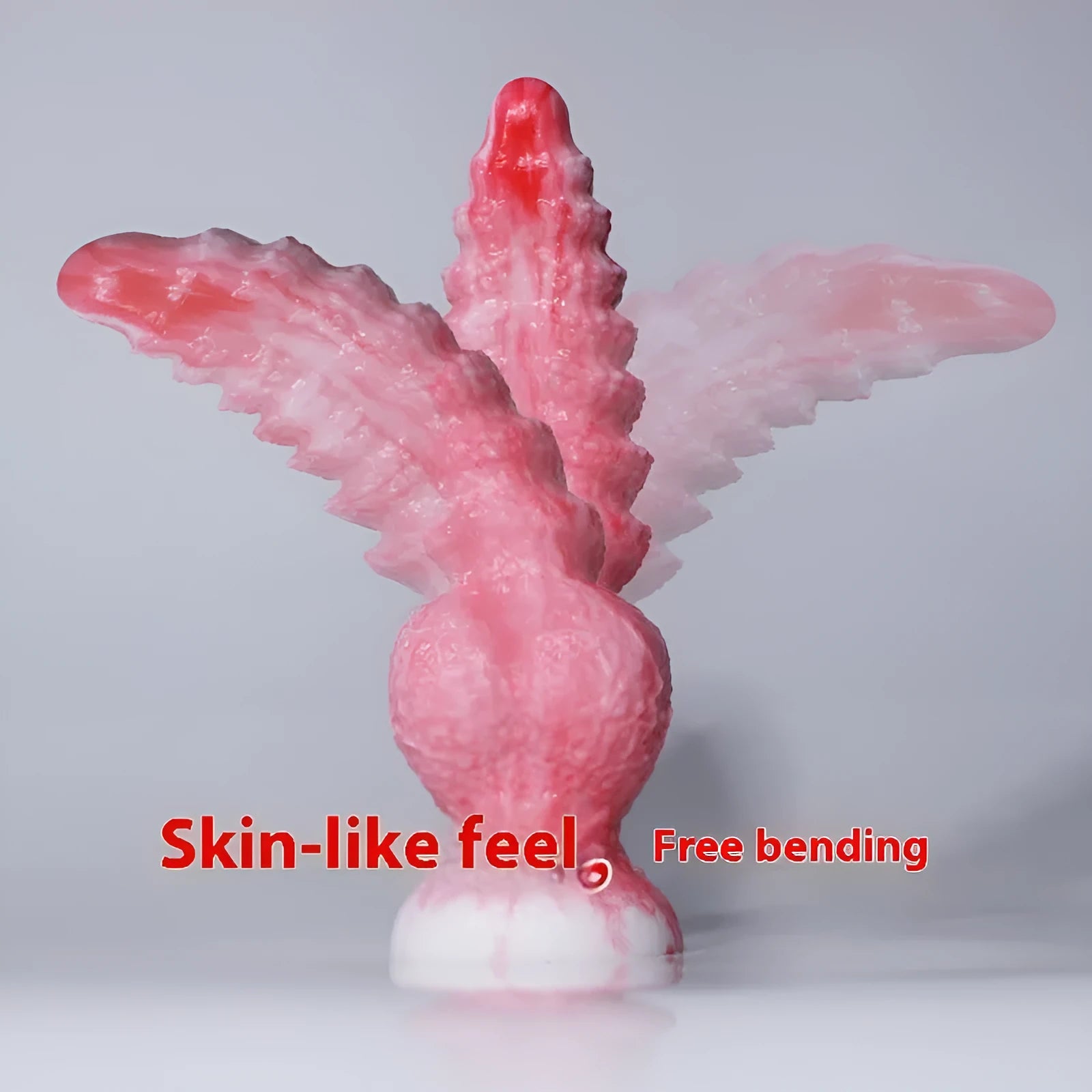 Pink Berserker shaped penis masturbation device for women in platinum silicone.