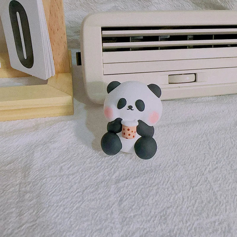 Panda car vent perfume clip air freshener decoration in three style variations