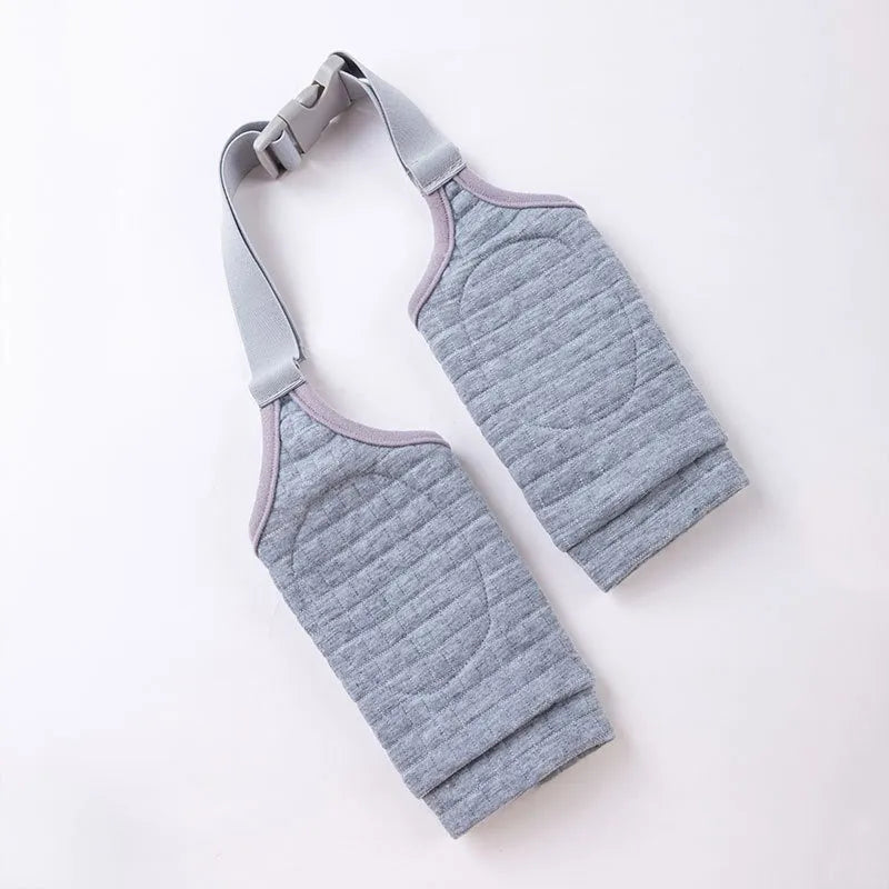 Blue dog knee protector sleeve with padded elbow patch and matching scarf, shown on a medium-sized dog