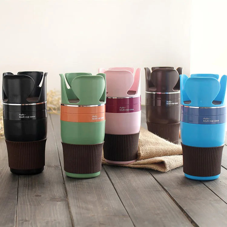 Car multifunction cup holder and phone bracket in five colour options
