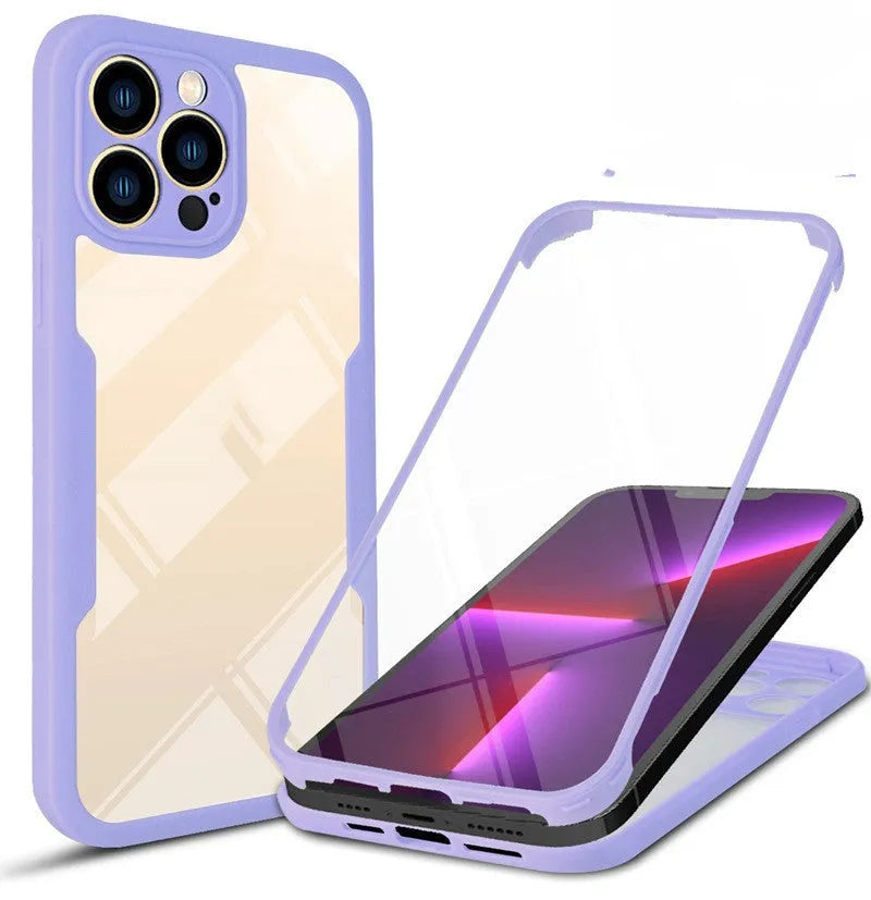 Flexible TPU iPhone mobile phone case in multiple colour options including 360 Qicai patterns