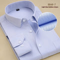 Men's black slim fit cotton business shirt with long sleeves and cardigan style design