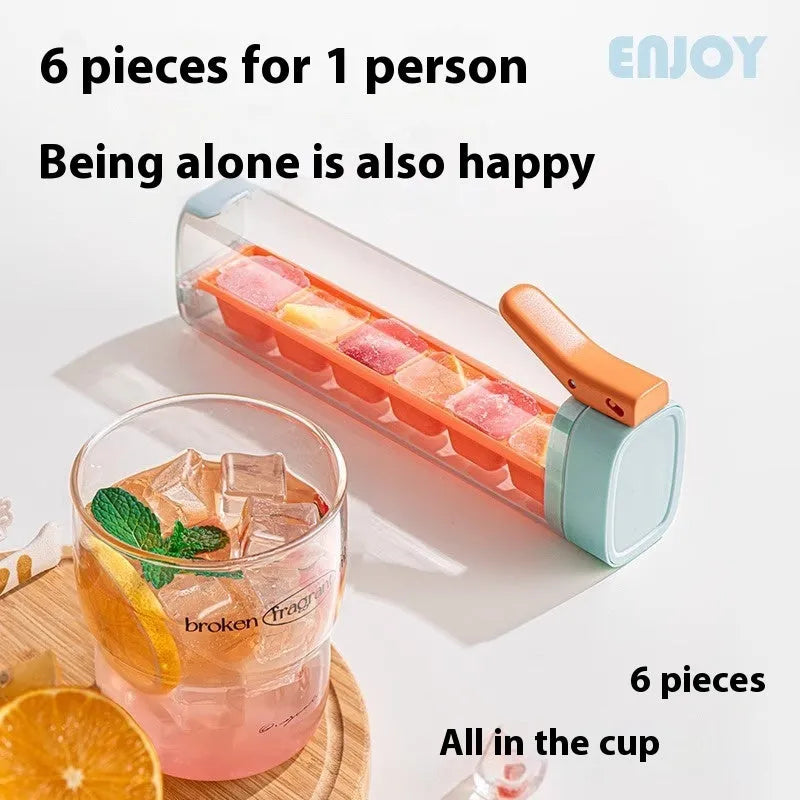 Food-grade plastic ice tray with one-touch release mechanism in blue or white colour
