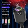 Perfume Starry Sky 120W fast charge car charger with Type-C output, ambience light, and aromatherapy spray accessories
