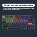 AJAZZ AK832PRO three-mode mechanical keyboard with colour screen and RGB lighting on desk