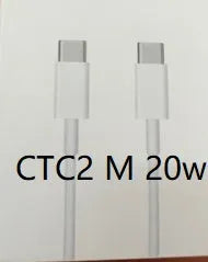 White British 20W PD fast charger with USB-C cable for mobile phones