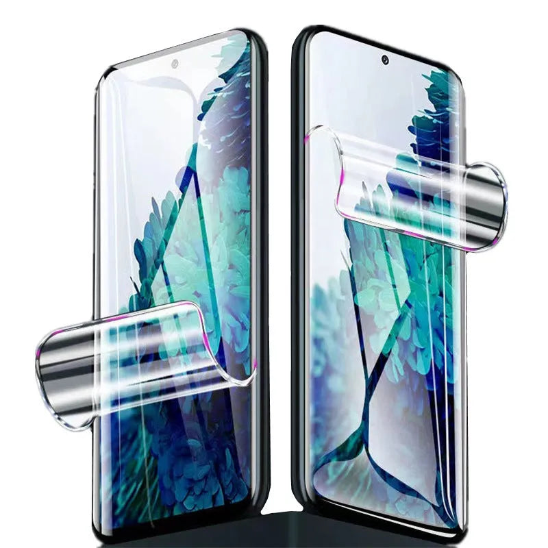 TPU screen protector for Samsung Galaxy phone in HD, Frosted, and Blue Light options