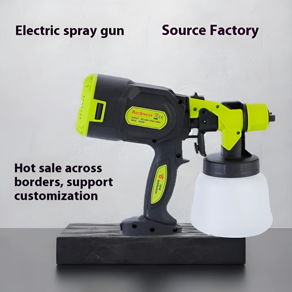Electric high pressure portable paint spray gun with 850W motor and 1.8mm nozzle