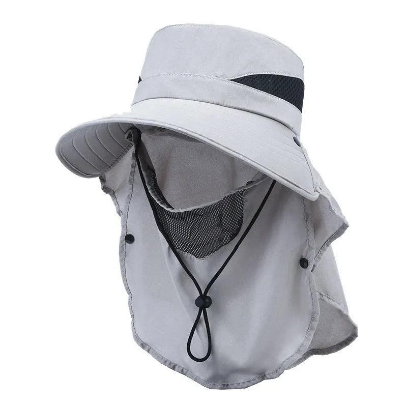 Men's adjustable polyester fisherman hat with a big brim in army green colour.