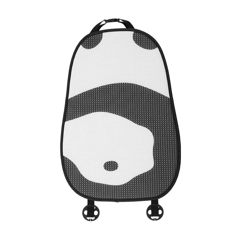 Black and white cartoon panda plush cushion for car seat with pp cotton filler