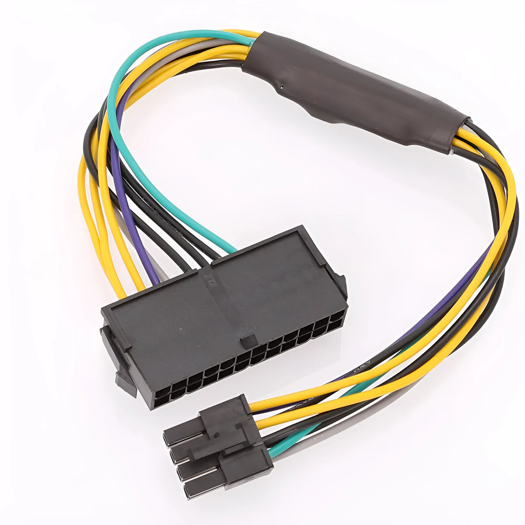 Black DELL ATX 24-pin to 8-pin motherboard power adapter cable, 30cm long