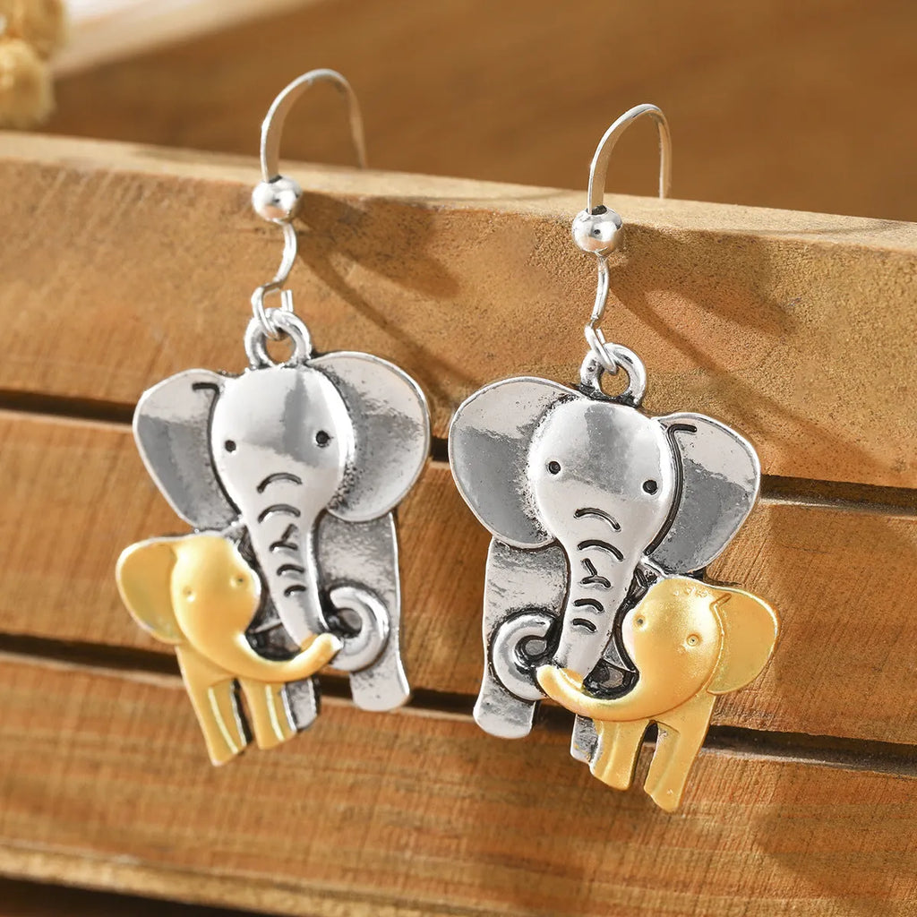 Zinc alloy geometric electroplated earrings for women simple style picture colour finish