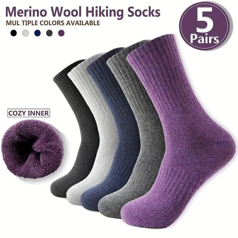 A pair of solid colour wool cashmere blend tube socks with a mid-calf length on a neutral background.