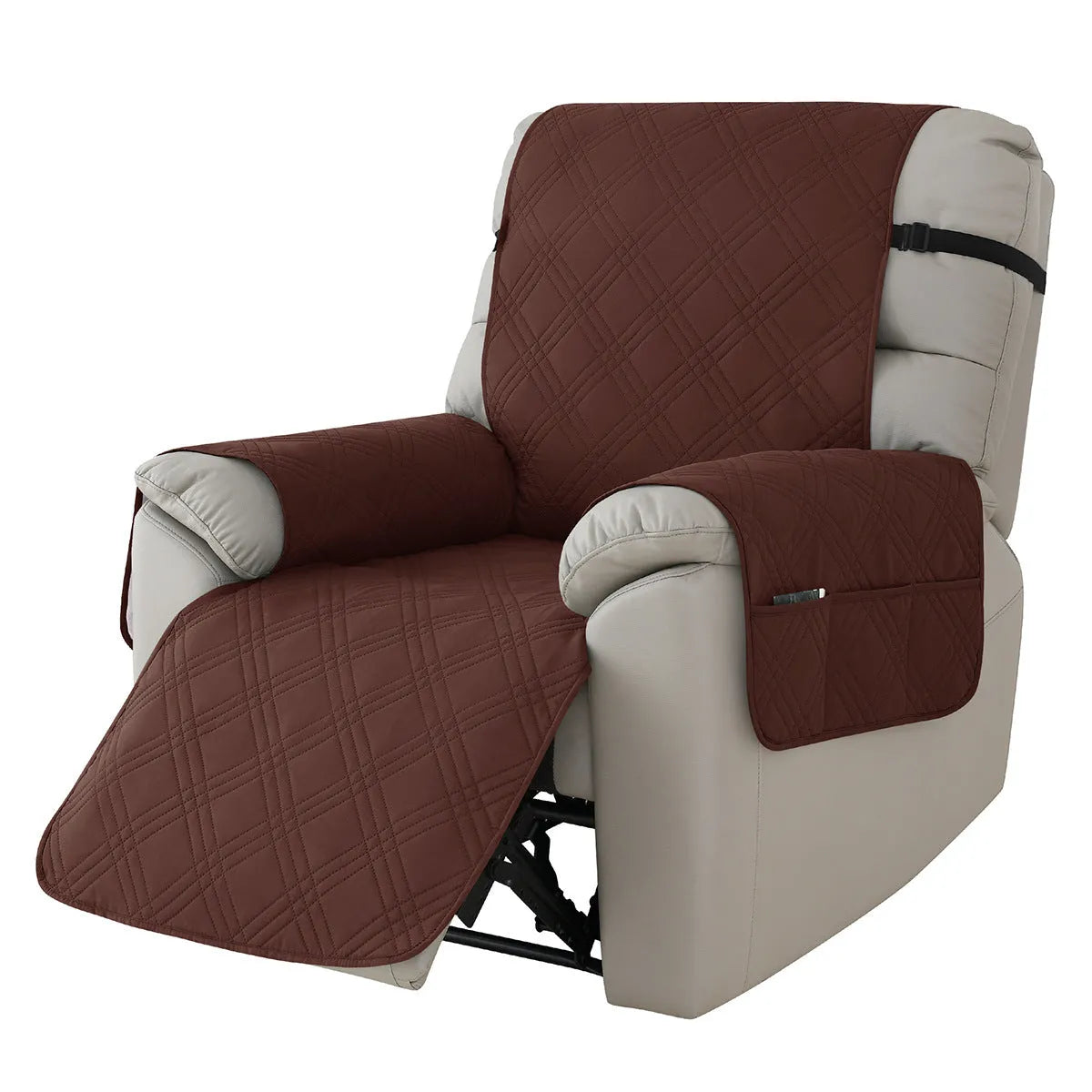 Waterproof quilted cover for a Chivas massage chair sofa in a choice of eight colours including burgundy and peacock blue.