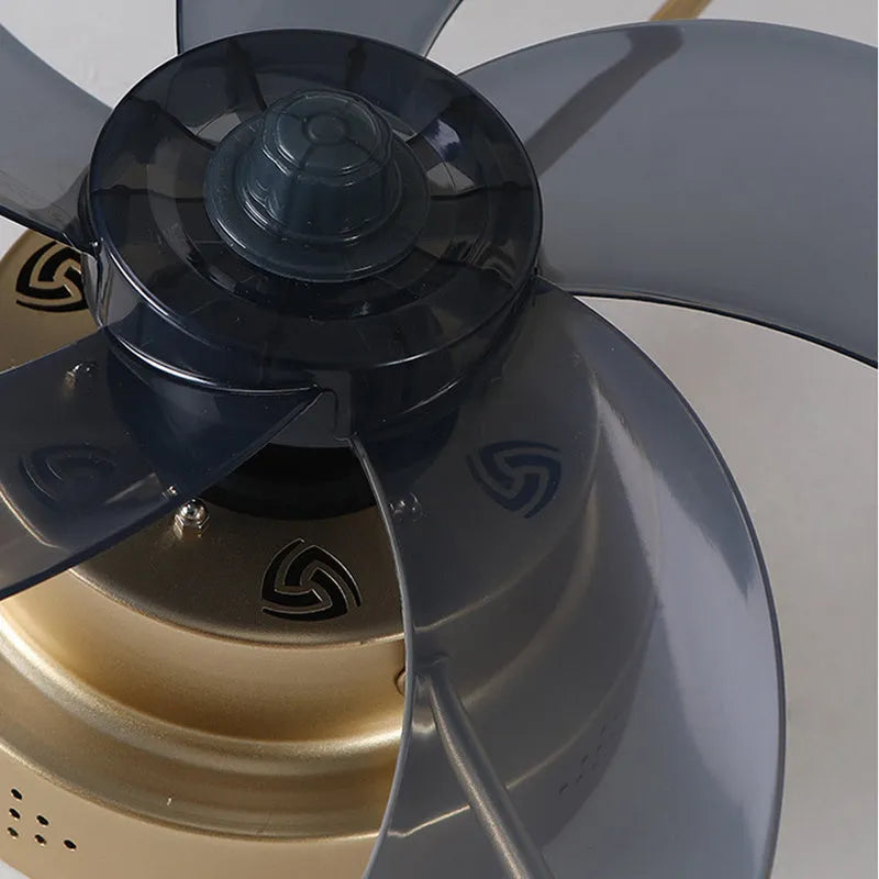 Nordic design ceiling fan light with remote control in 50cm diameter iron and acrylic construction