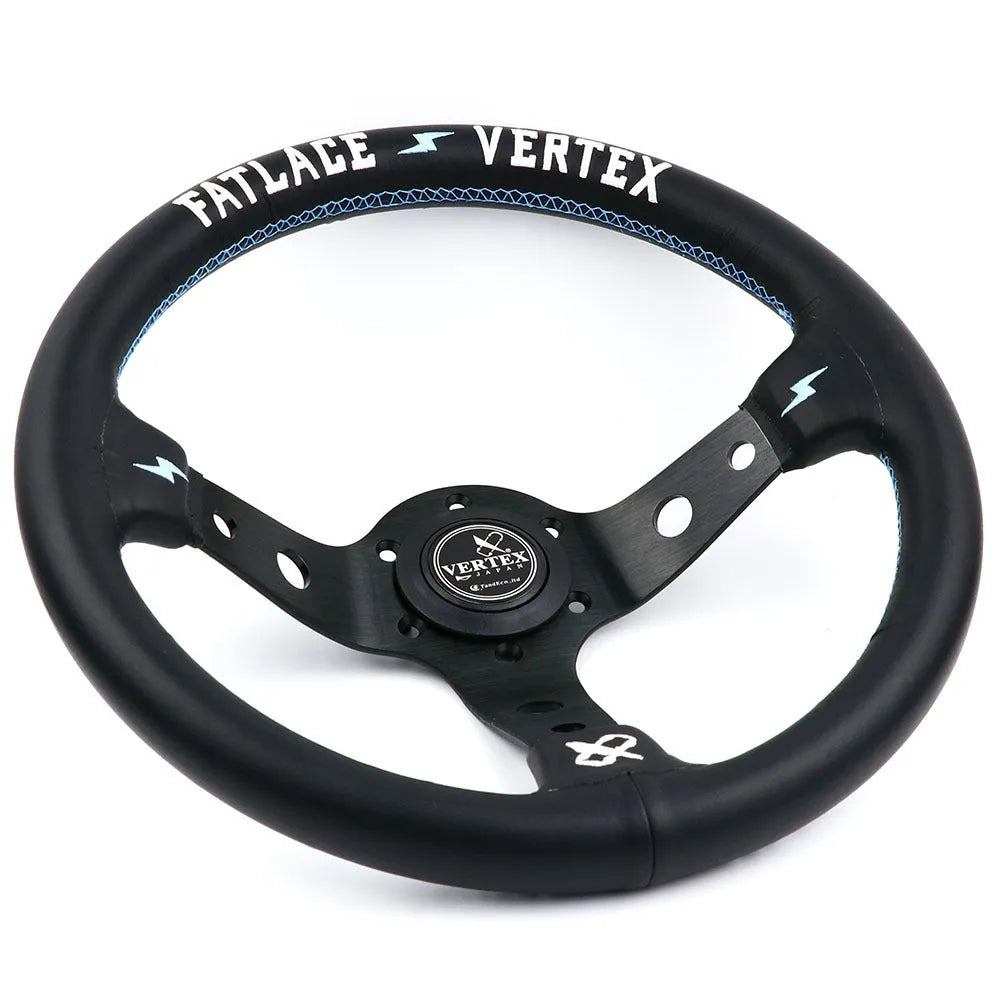 Black deep concave alloy steering wheel with 330mm diameter for vehicle modification