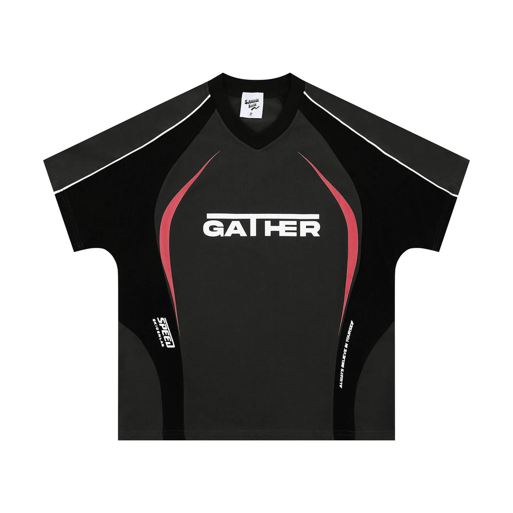 Men's loose fit t-shirt with colour matching letters printed design in black or apricot colour