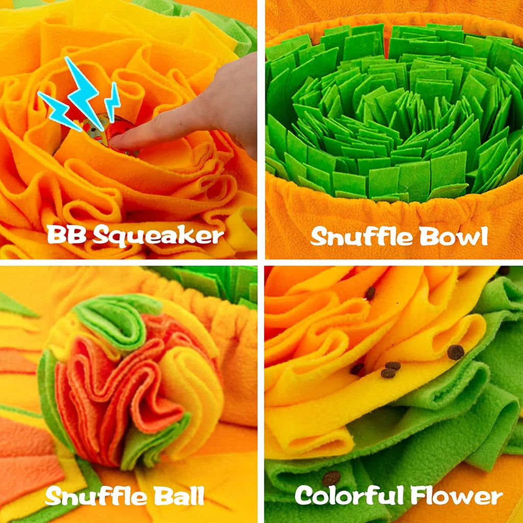 Large polar fleece sniffing pad 85x50cm cushion gift ball colour with hidden treat pockets for dogs and cats