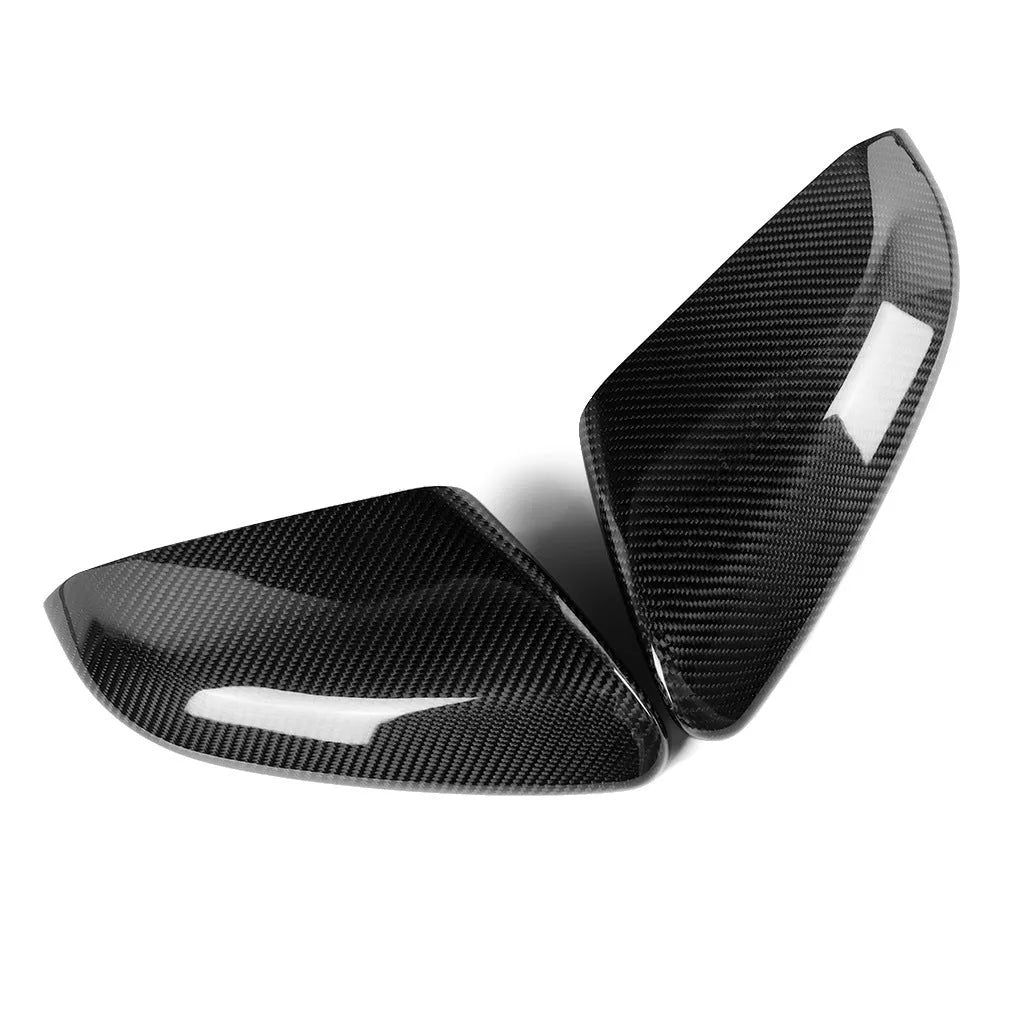 Carbon fiber rearview mirror shell sticker for Honda Civic 10th gen black 135x305mm